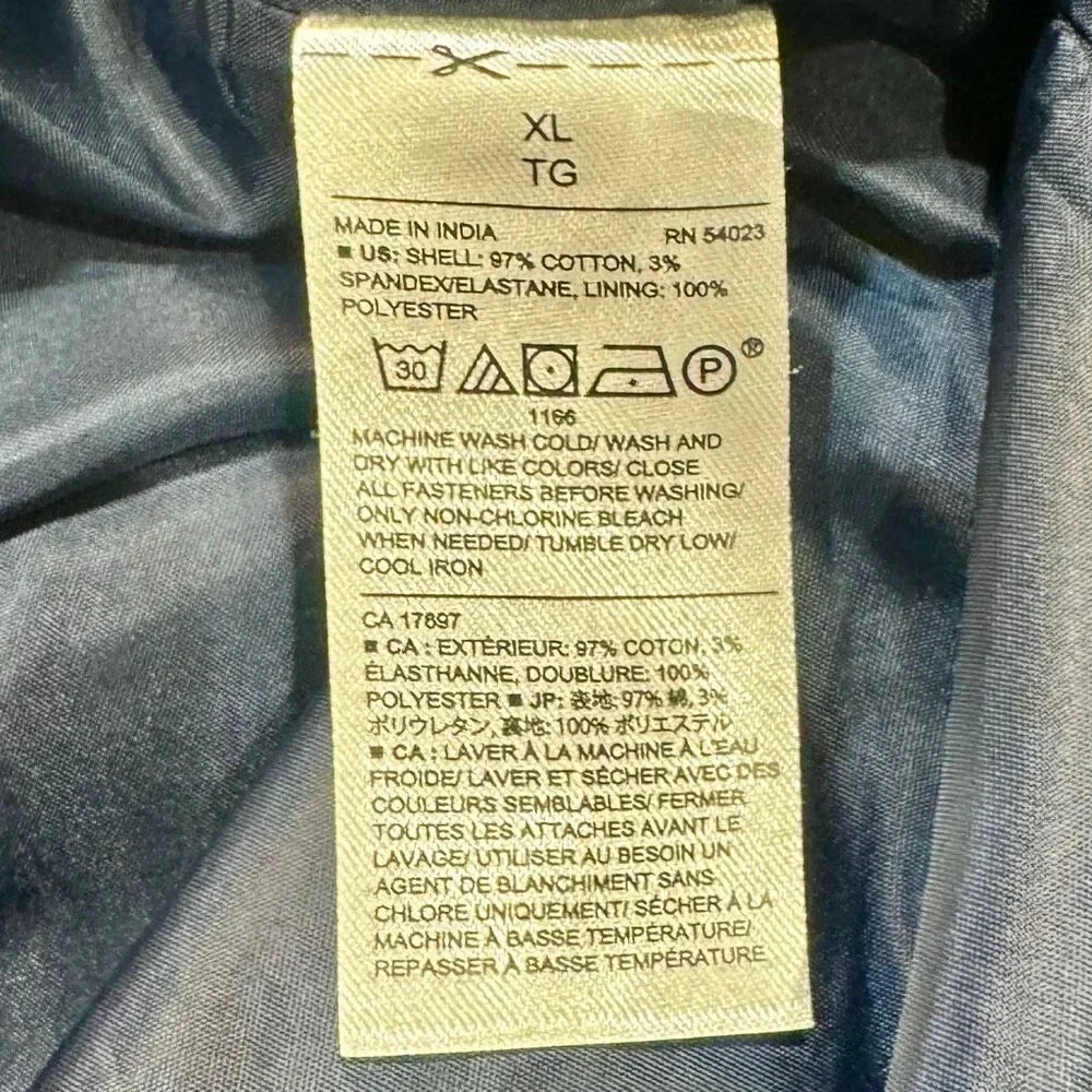 Banana Republic Mac Jacket in Blue Ash. Size XL.